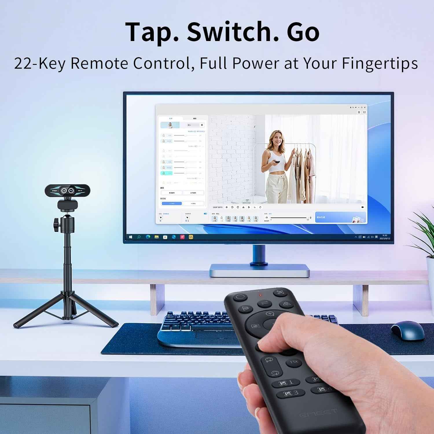 EMEET C60E Dual-Camera 4K Streaming Webcam